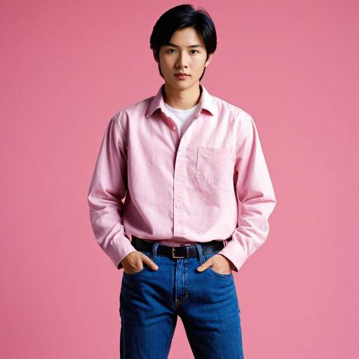 Realistic Portrait of a Male in Pink