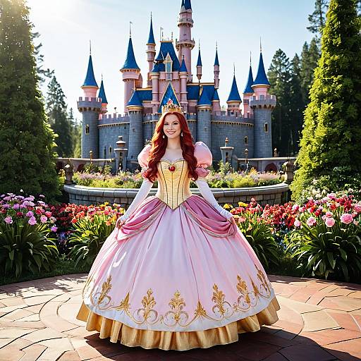Enchanting Disney Princess in Fairy Tale Setting