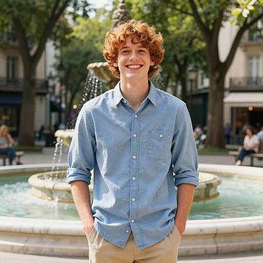 Cinematic Portrait of Cheerful Young Man