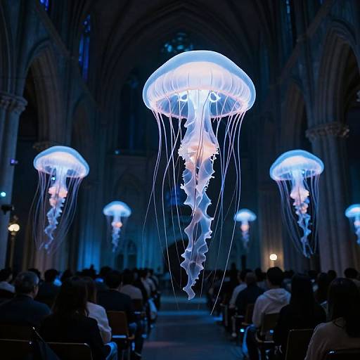 Translucent Jellyfish in Cathedral