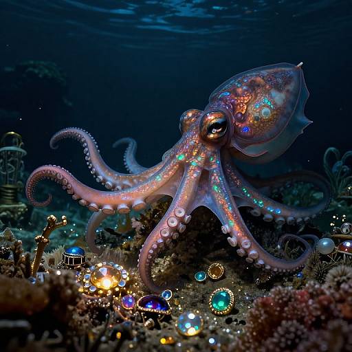 Baroque Underwater Cephalopod Luminescence