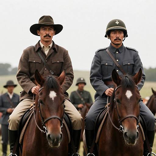 Dramatic Rural Scene with Horsemen