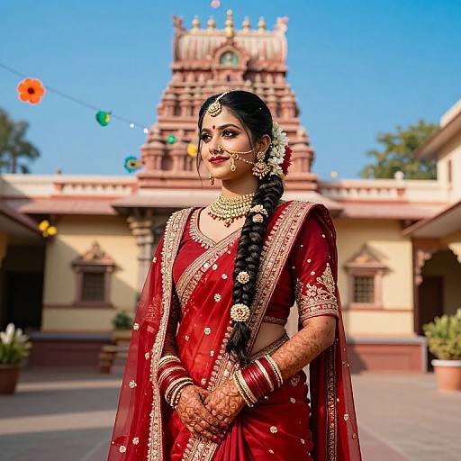 Indian Bride in Traditional Sangeet Attire