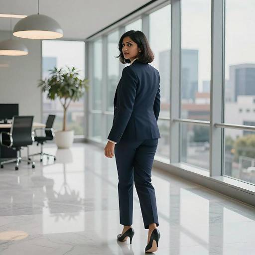 Confident South Asian Businesswoman in Modern Office