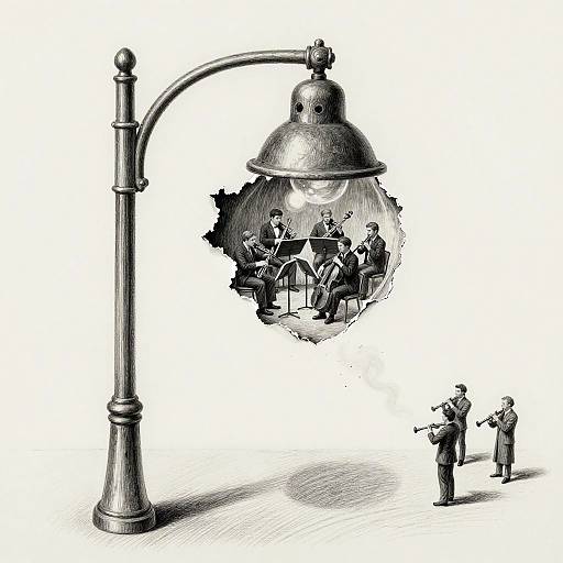 Trompe-l'œil Street Lamp Orchestra
