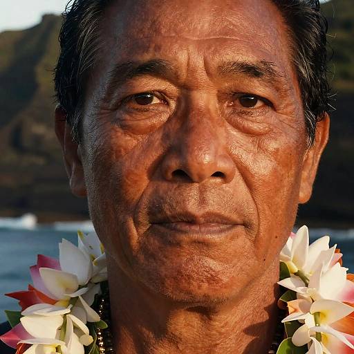 Hyper-Realistic Hawaiian Elder Portrait
