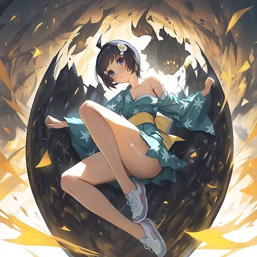 Illustration of Araragi tsukihi, monogatari (series) in the style of Observerz