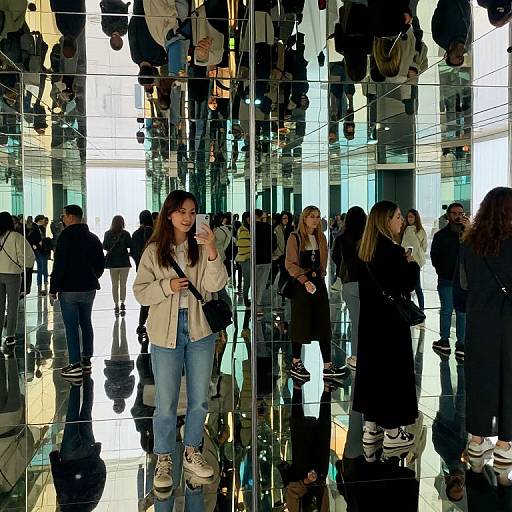 City Between Mirrors with Emotion-Shifting Garments