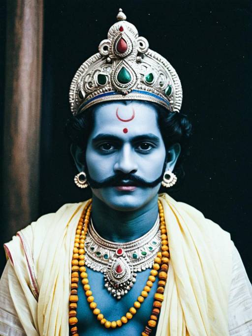 Young Man in Krishna Jayanthi Costume