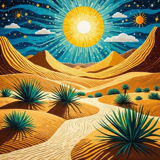 Radiant Desert Oasis Inspired by Art Radiant Desert Oasis Inspired by Art