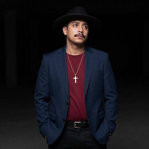 Portrait of Stylish Man in Dim Light