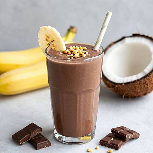 Chocolate Banana Coconut Smoothie
