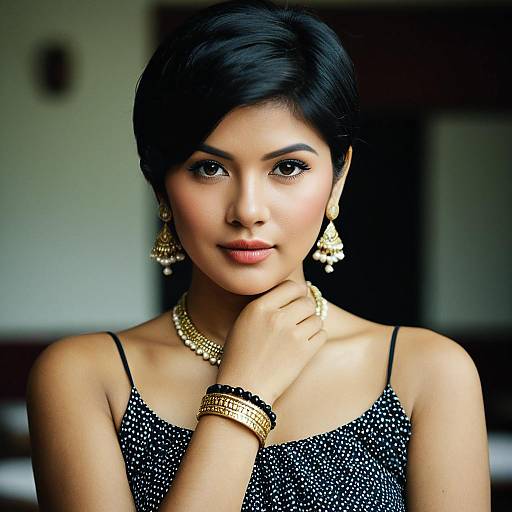 Solo Girl in Stunning Dhakai Jamdani