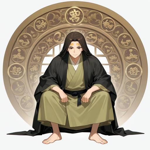 Serene Monk with Sun-Kissed Skin Serene Monk with Sun-Kissed Skin
