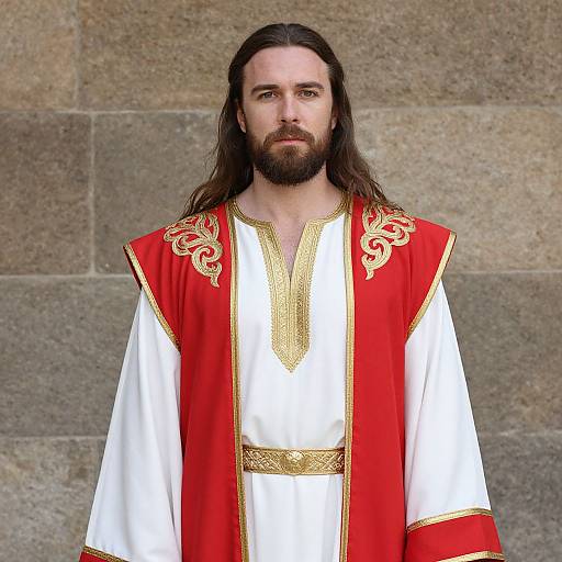 Bearded Man in Ornate Robe