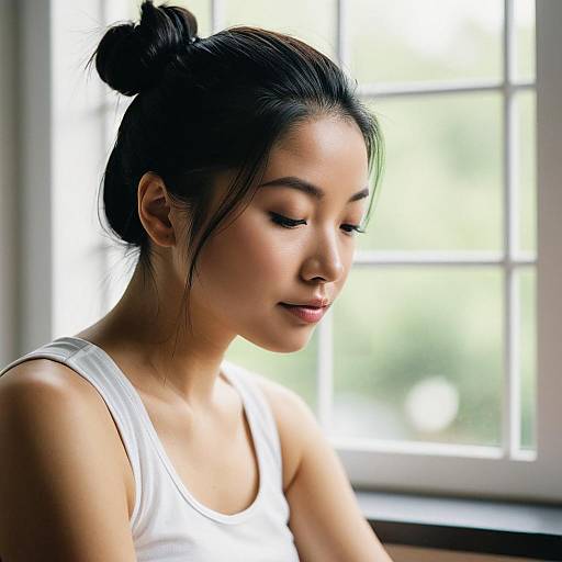 Soft-Focus Portrait of Asian Woman