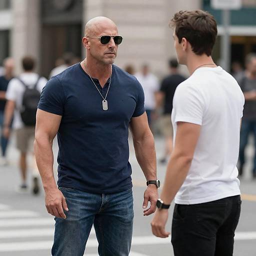 Urban Standoff Between Two Men