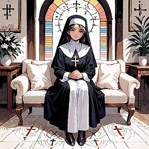 Anime Scene with Girls and Boy Smiling