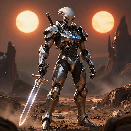 Half-Human Half-Alien Warrior Battle