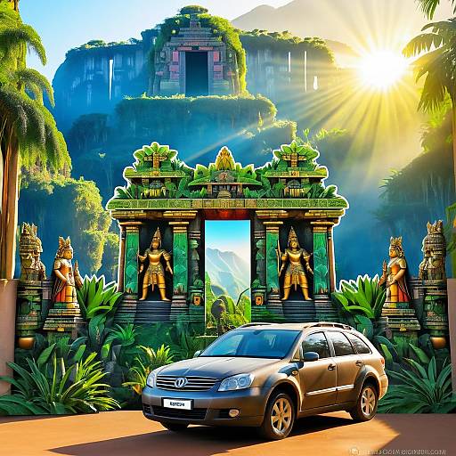 Pacha Mama Inca Temple Car Sticker