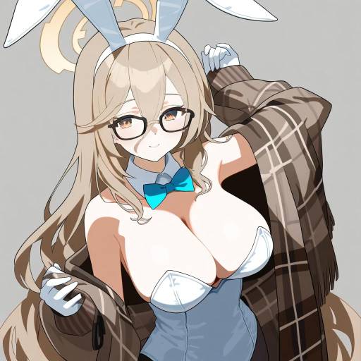 Illustration of Akane (bunny) (blue archive), blue archive in the style of Nosuku