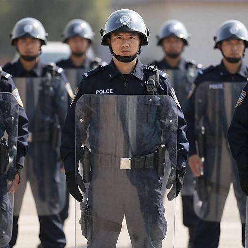 Intense Police Presence in Riot Gear