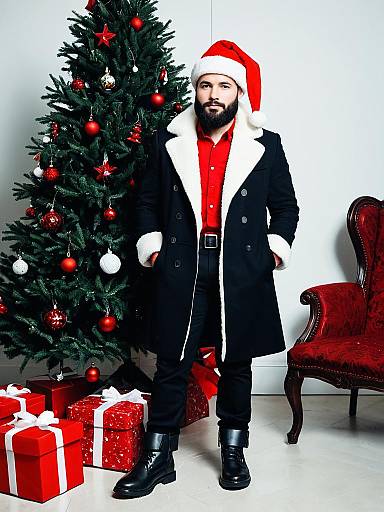 Stylish Modern Christmas Attire for Men