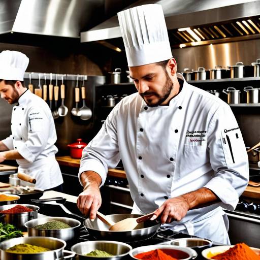 Vibrant Portrait of a Busy Chef