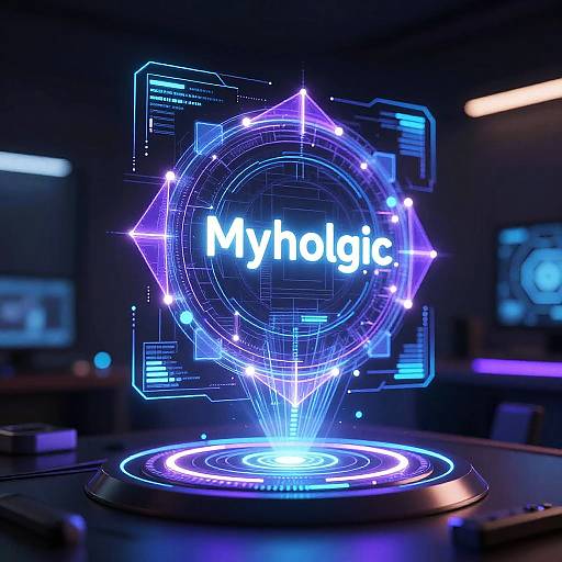 Cyberpunk AI Hologram Interface