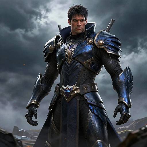 Futuristic Raven Warrior Leader