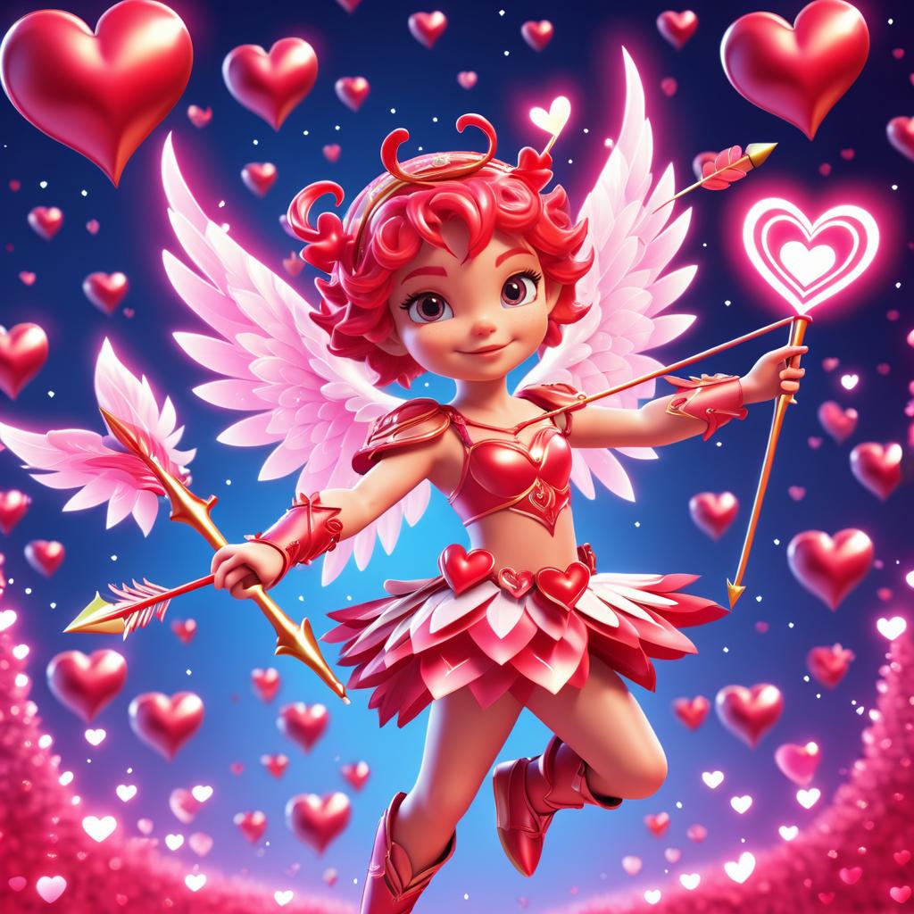 Whimsical Cupid in a Valentine's Fantasy