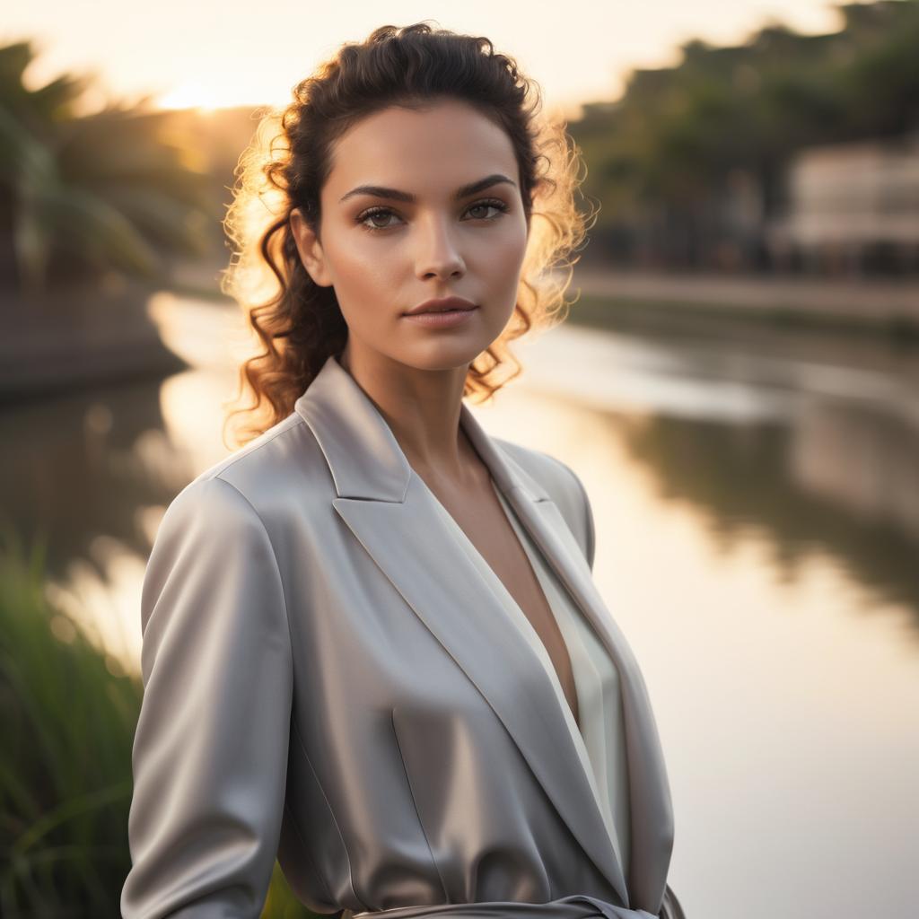 Stylish Brazilian Designer Portrait at Sunset