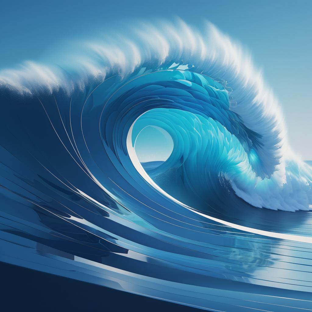 Cinematic Abstract Ocean Wave Artwork