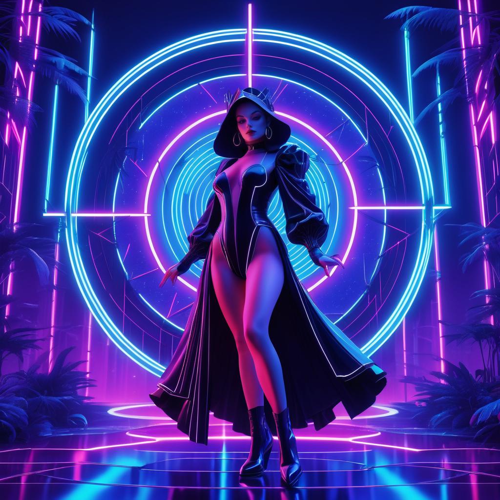 Witch in a Neon Gothic Paradise