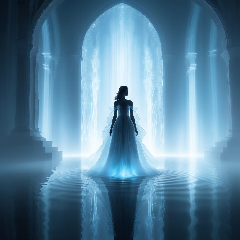 Ethereal Ghost Silhouette in Cinematic Setting