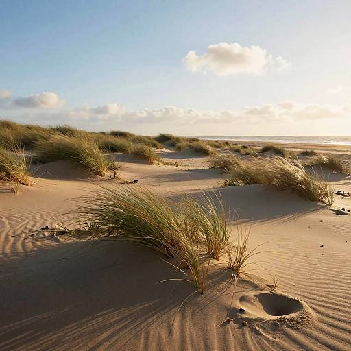Photorealistic Sandy Grassy Expanse