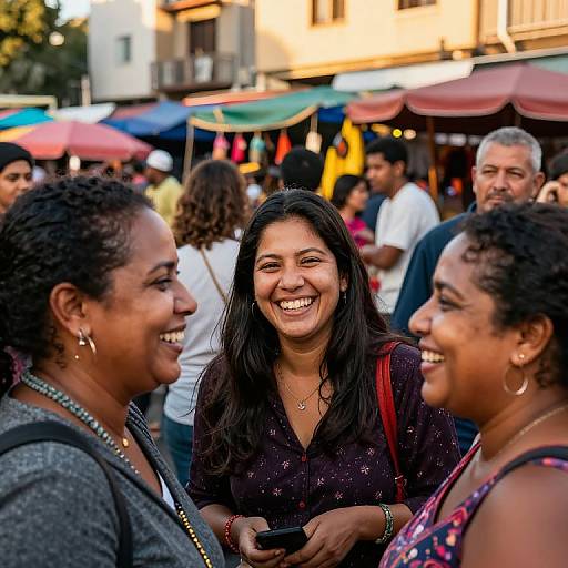 Vibrant Street Market Smiles