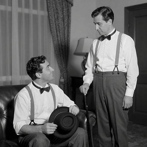 Classic Black-and-White Portrait of Friends