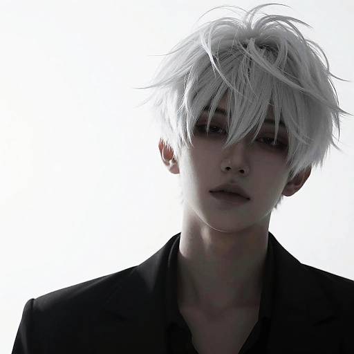 Ethereal Portrait in Monochrome Contrast