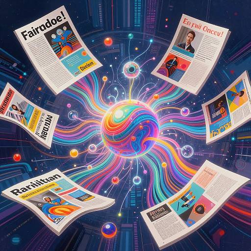 AI-Driven Abstract Magazine Design