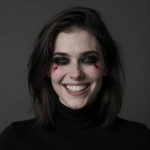 Intense Portrait of a Mysterious Woman