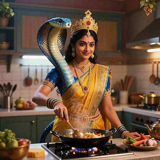 Artistic Depth Map Portrait of Manasa