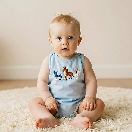 Studio Portrait of Innocent Baby Boy