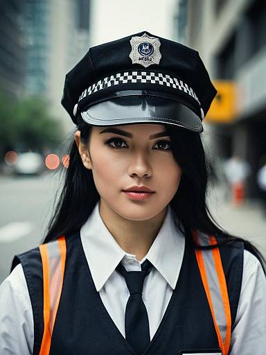 Female City Worker in Uniform