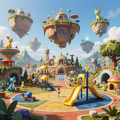 Stunning Fantasy Landscape with Floating Islands