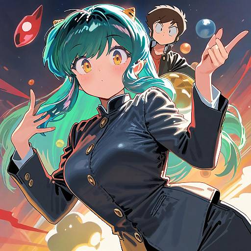 Illustration of Moroboshi ataru, urusei yatsura in the style of Kanzarin