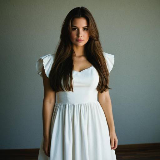 Young Woman in White Dress