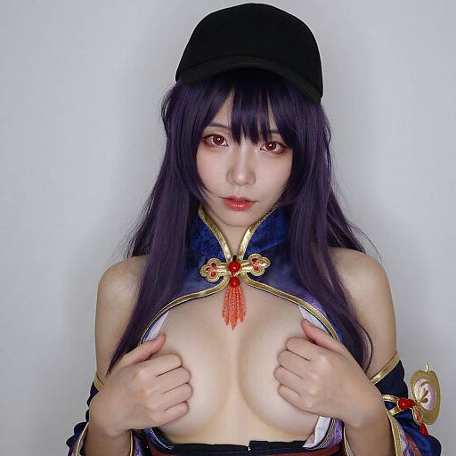 Portrait of Asian Woman in Traditional Attire