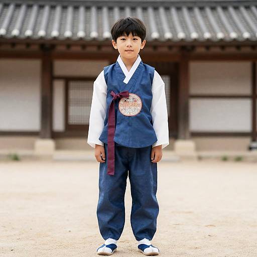 Boy in Traditional Korean Costume