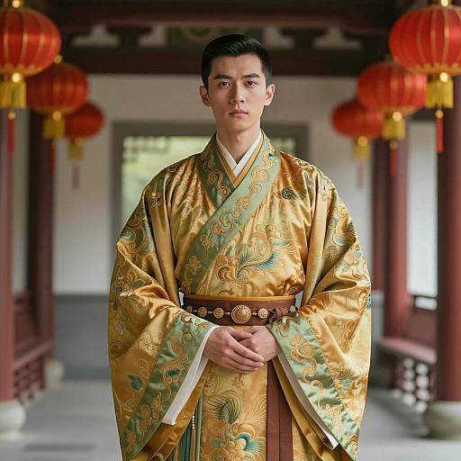 Photorealistic Asian Male in Traditional Attire
